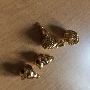 Two pairs of knot earrings